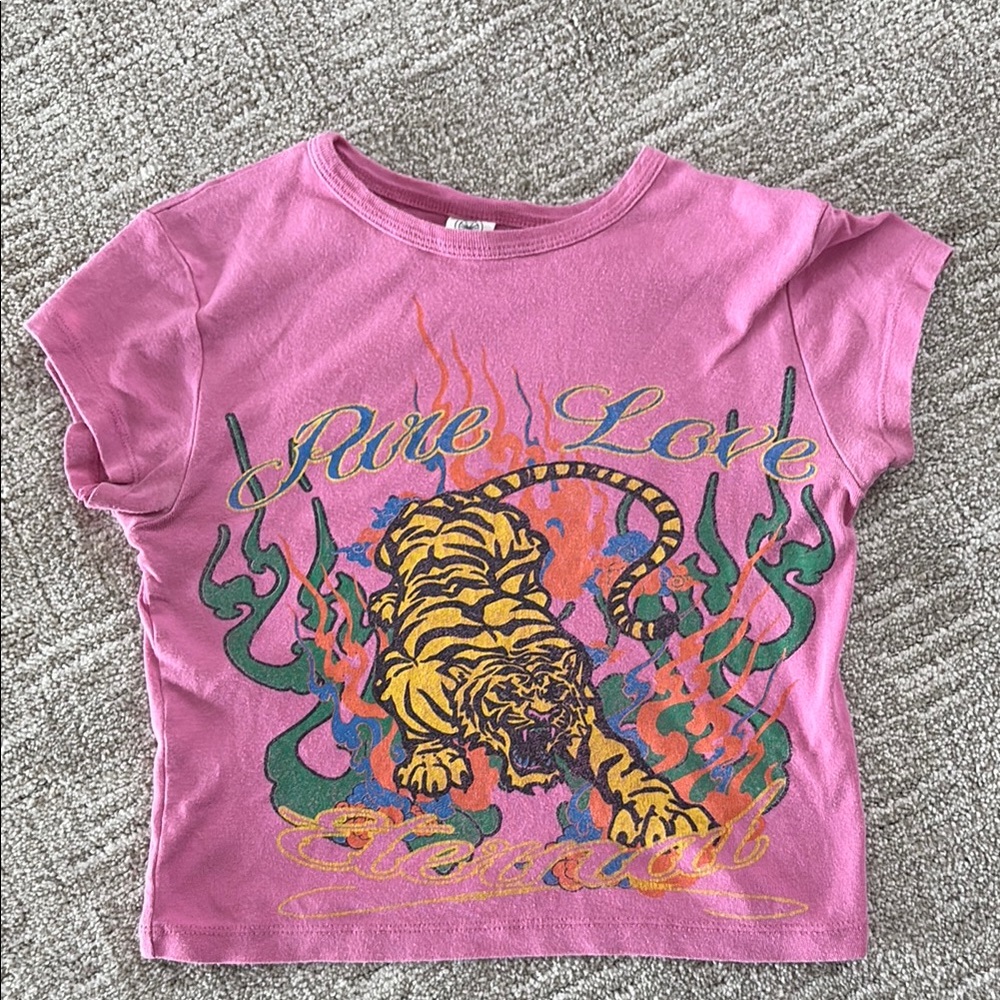 Urban Outfitters Pink Short Sleeve Graphic Tee